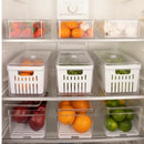 Kit Completo de Organizadores para Geladeira 5L + 3,5L Acrílico com Cesto e Tampa