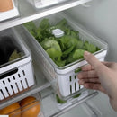 Kit Completo de Organizadores para Geladeira 5L + 3,5L Acrílico com Cesto e Tampa