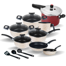 Jogo de Panelas Antiaderente Teflon Premium 11 Peças. 7 Panelas+ 2 brindes, 3 utencilios + Panela de Pressão 4,5Lt