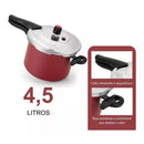 Jogo de Panelas Antiaderente Teflon Premium 11 Peças. 7 Panelas+ 2 brindes, 3 utencilios + Panela de Pressão 4,5Lt