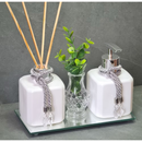 Kit Lavabo Luxo com Aromatizador, Sabonete Líquido e Bandeja Decorativa – InovaLar Deccor