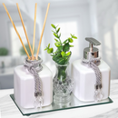 Kit Lavabo Luxo com Aromatizador, Sabonete Líquido e Bandeja Decorativa – InovaLar Deccor