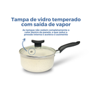 Conjunto Jogo de Panelas Teflon Atenas 10 Pçs Antiaderente Tampa de Vidro