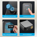 Fechadura Inteligente Biometrica | Integração Alexa/Google + Alerta Anti-arrombamento | Bateria 12 Meses e IP65