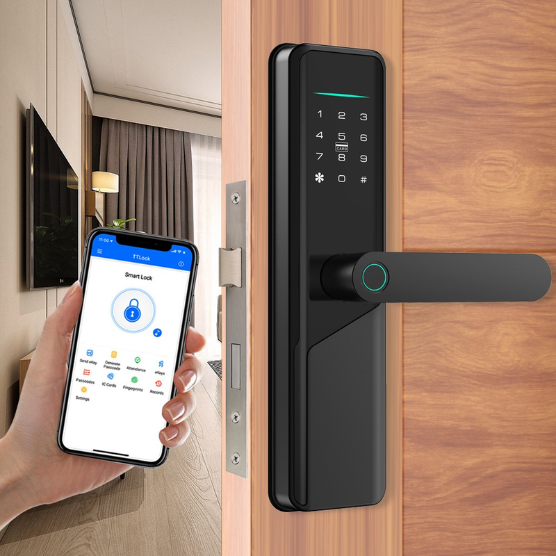 Fechadura Inteligente Biometrica | Integração Alexa/Google + Alerta Anti-arrombamento | Bateria 12 Meses e IP65