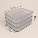 Porta Frios Presunto Queijo Acrílico Resistente Com Tampa Hermético Empilhável