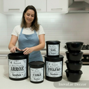 Kit Completo para Organização e Cozinha — 9 Potes + 12 Utensílios de Silicone e Bambu | InovaLar Deccor