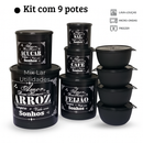 Kit Completo para Organização de Cozinha — 9 Potes + 12 Utensílios em Silicone e Bambu | InovaLar Deccor