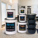 Kit Completo para Organização e Cozinha — 9 Potes + 12 Utensílios de Silicone e Bambu | InovaLar Deccor