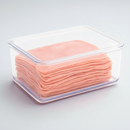 Porta Frios Presunto Queijo Acrílico Resistente Com Tampa Hermético Empilhável