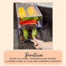 KIT 4 GAVETEIROS PRIME ORGANIZADOR DE GELADEIRA/MULTIUSO - Lançamento Plastutti