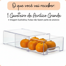 KIT 4 GAVETEIROS PRIME ORGANIZADOR DE GELADEIRA/MULTIUSO - Lançamento Plastutti