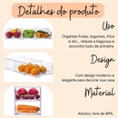 KIT 4 GAVETEIROS PRIME ORGANIZADOR DE GELADEIRA/MULTIUSO - Lançamento Plastutti
