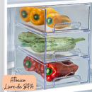 KIT 4 GAVETEIROS PRIME ORGANIZADOR DE GELADEIRA/MULTIUSO - Lançamento Plastutti