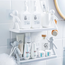 Organize sem Furos! Kit Buddy Dupla com 2 Prateleiras Adesivas - O Segredo para um Banheiro e Cozinha Arrumados em Segun