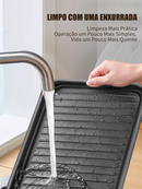 Churrasqueira Elétrica 1500W 127V 220V 110V Portátil Desmontável Ferro Inox Controle Temp Casa Acampamento Grelha antiad