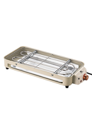 Churrasqueira Elétrica 1500W 127V 220V 110V Portátil Desmontável Ferro Inox Controle Temp Casa Acampamento Grelha antiad