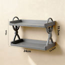 Prateleira Adesiva Buddy Sem Furos para Banheiro e Cozinha – Organização Inteligente e Decorativa | InovaLar Deccor