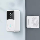 Kit Campainha Com Câmera Vídeo Porteiro Sem Fio Wi-Fi HD Inteligente Smart Casa Vê Pelo Celular Recarregável