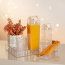 Kit 2 Garrafa Grande com adesivo Caixa Leite Suco Água Acrílico 1 Litro de Cada