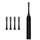 Escova De Dentes Elétrica Recarregável Sonic IPX7 Com 4 Cabeças Cor Branco E Preto a